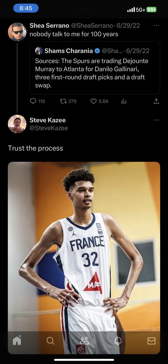 SteveKazee's tweet photo. @SheaSerrano this popped up in my memories today. Called it. https://t.co/Ea0rA7yuqT