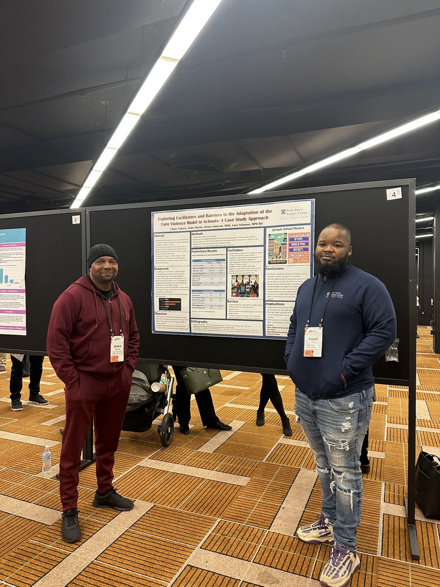 brandyblasko's tweet photo. Penn Community Violence Prevention outreach team (@PennInjury) presenting on their amazing work in @PHLschools at the National Research Conference for the Prevention of Firearm Related Harms in Chicago, IL. https://t.co/Jt6m0uAjkA
