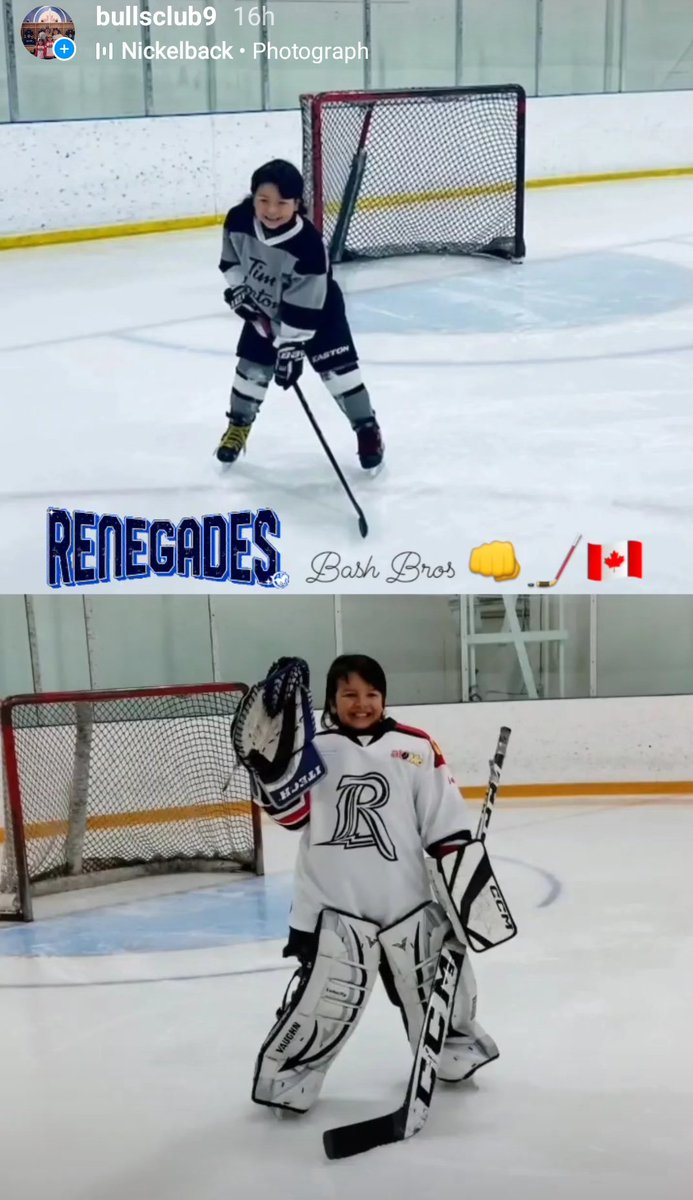 #pictureday #BashBros 👊 #Renegades #hockey #Saskatoon 🌾 🇨🇦 Koda a 2016 U9 F/D 🚨 🔥 Jake a 2014 U11 first year full time tendy 🛑 💪  Good luck this season fellas and to all other #minorhockey kids too 🍀  #Fun #HockeyIsLife 🏒 🐂