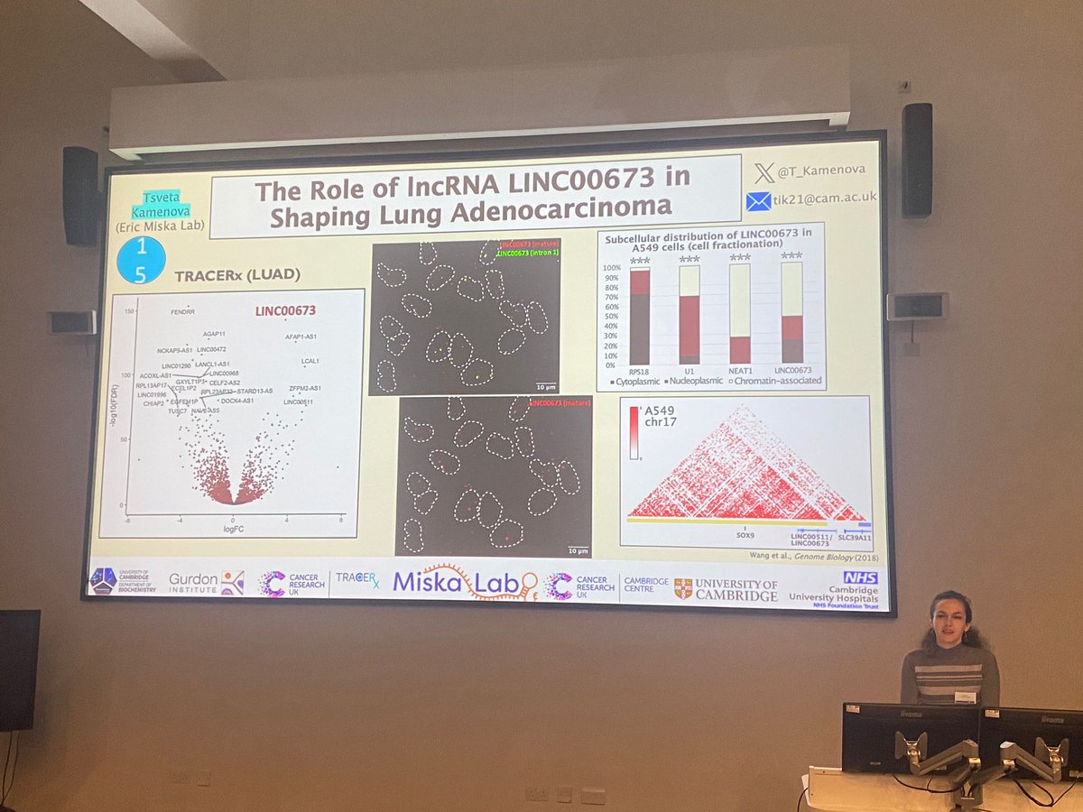 Tsveta Kamenova (@t_kamenova) on Twitter photo Happy to attend #CamLung2023 <a href="/CRUKCamThoracic/">CRUK Cambridge Centre: Thoracic Cancer</a> and bring in a bit of #lncRNA biology to the scene! Thank you for the great talks and inspiring discussions! #lungcancer #RNA #CRUK #flashtalk Happy to attend #CamLung2023 <a href="/CRUKCamThoracic/">CRUK Cambridge Centre: Thoracic Cancer</a> and bring in a bit of #lncRNA biology to the scene! Thank you for the great talks and inspiring discussions! #lungcancer #RNA #CRUK #flashtalk