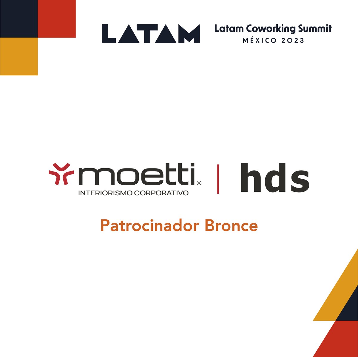 ¡Gracias a @Moettimx por ser Patrocinador Bronce de #LCS23!💥Empresa mexicana con 30 años de experiencia fabricando y comercializando mobiliario de vanguardia para distintos espacios. Conoce más en moetti.com👈🏽

¡Forma parte de #LCS! Info en latamsummit.co