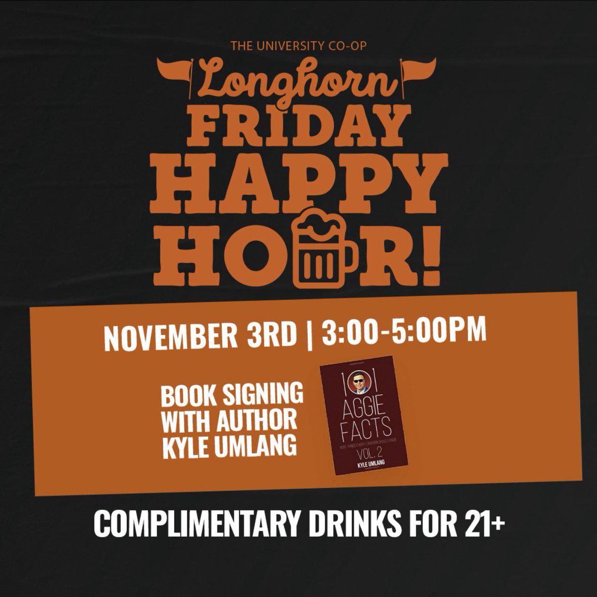 universitycoop's tweet photo. See y’all tonight! @kyleumlang https://t.co/dvo4hPWAvR
