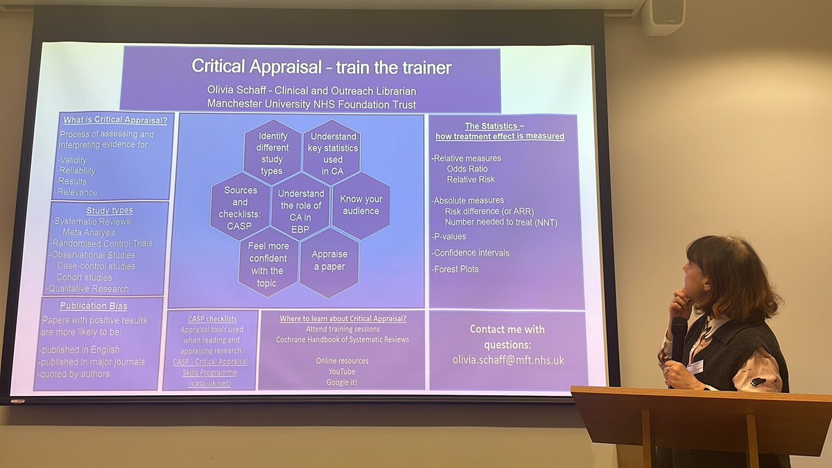 A few eposters to round off #ICLC23 and Olivia Schaff is presenting on training the trainer for critical appraisal