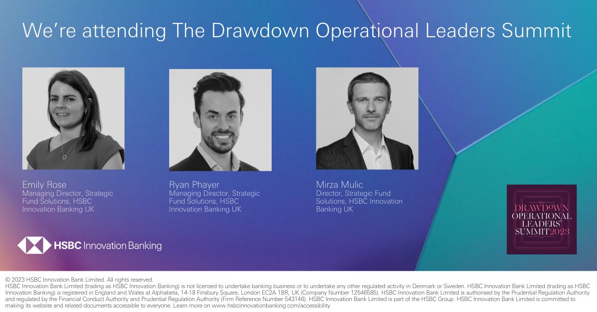 Proud to be headline partners of @the_drawdown Operational Leaders Summit on 8 and 9 November in Portugal. Join @HSBCInnovation Banking UK’s Emily Rose as she moderates a panel discussion on current trends and challenges in operational leadership: grp.hsbc/6017uWxiN