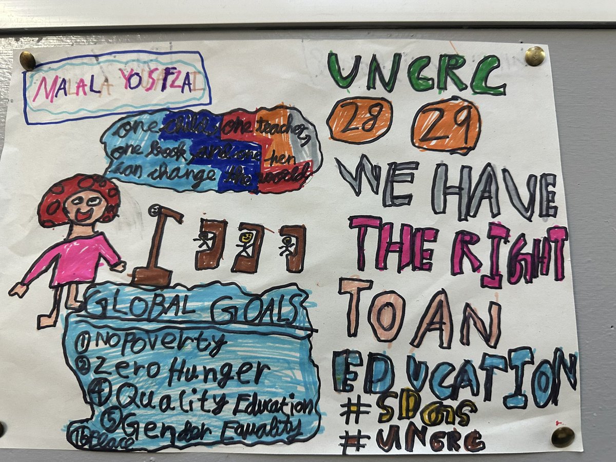 ElliePrimary1's tweet image. We made a Global Goals poster and tried some sketch noting. @bitesizeSDGs  @TheGlobalGoals #sdgs #teachsdgs @Malala
