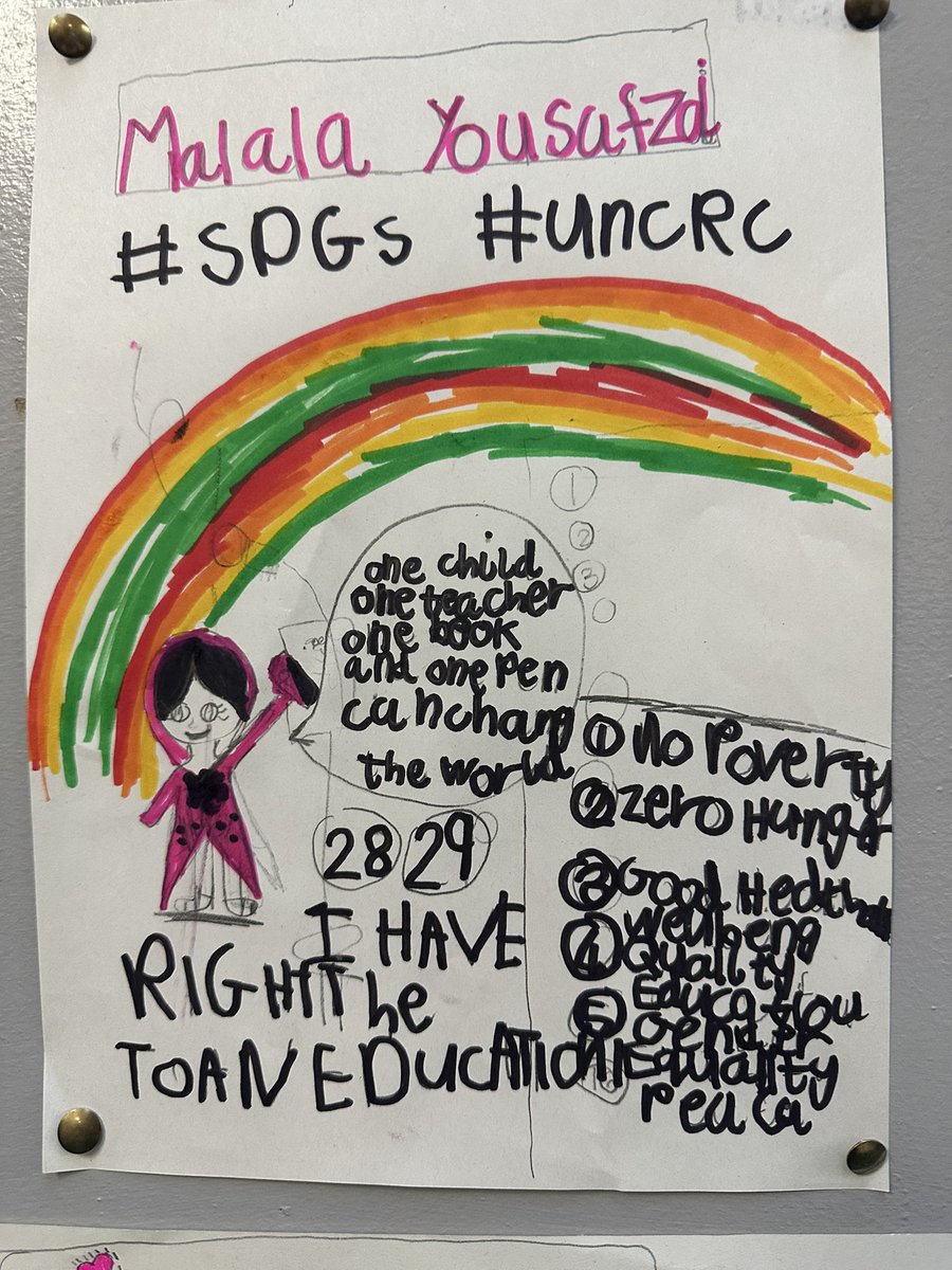 ElliePrimary1's tweet image. We made a Global Goals poster and tried some sketch noting. @bitesizeSDGs  @TheGlobalGoals #sdgs #teachsdgs @Malala