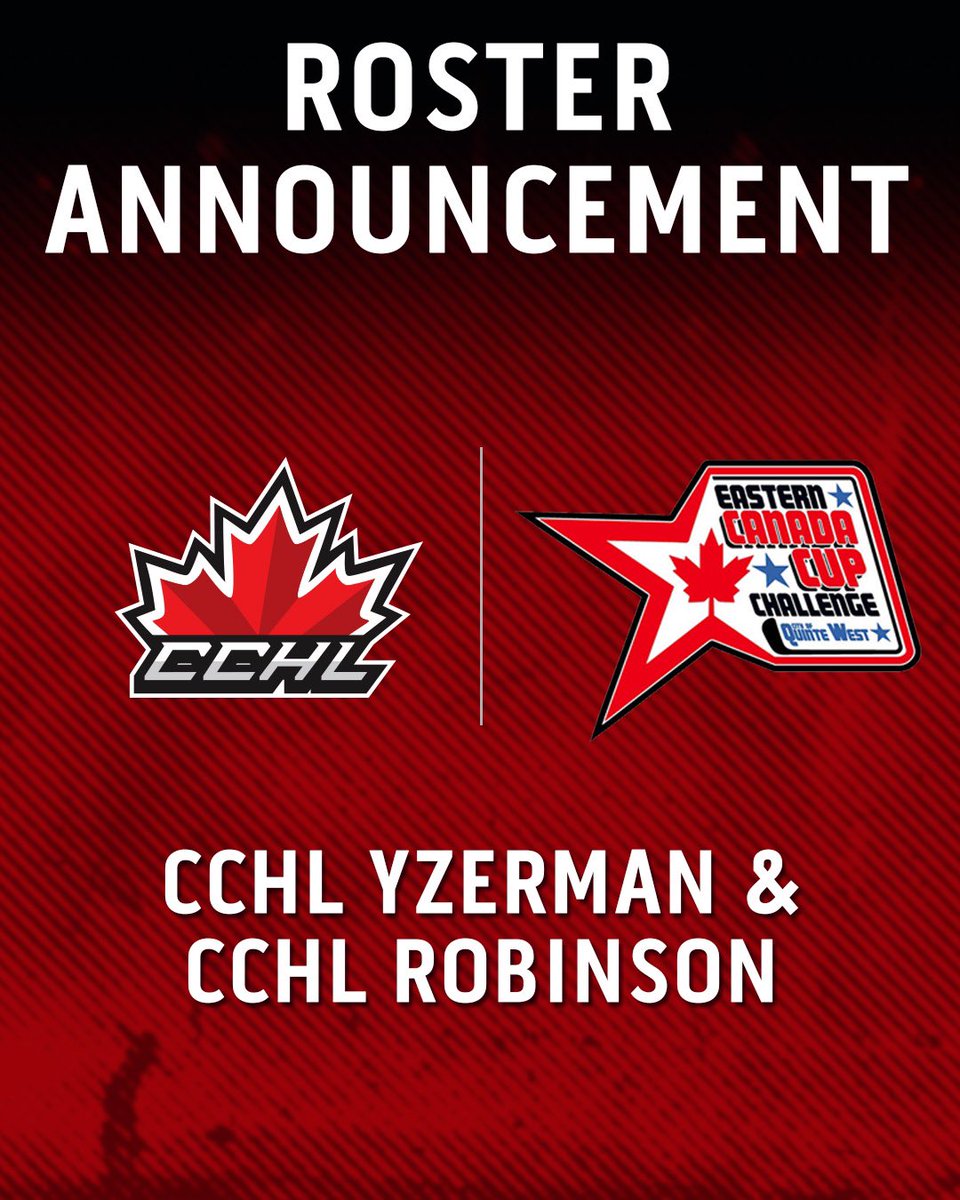 TheCCHL's tweet photo. We are excited to announce our two @TheCCHL rosters for the upcoming Eastern Canada Cup in Trenton, ON

We cannot wait to get these two teams on the ice!

🗞️ | https://t.co/toQOac13hX https://t.co/fcyw7QVkmC