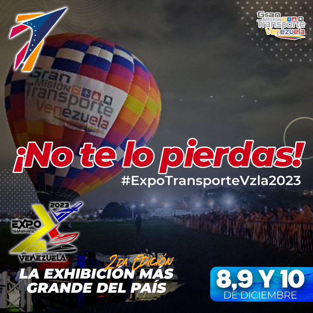 inac_ve's tweet photo. Se aproxima la II Edición de la #ExpoTransporteVzla2023 

¡Disfrutarás de exhibiciones, operativos especiales, zona gamer, globos aerostáticos, conciertos y mucho más! https://t.co/cIrnWhRStj