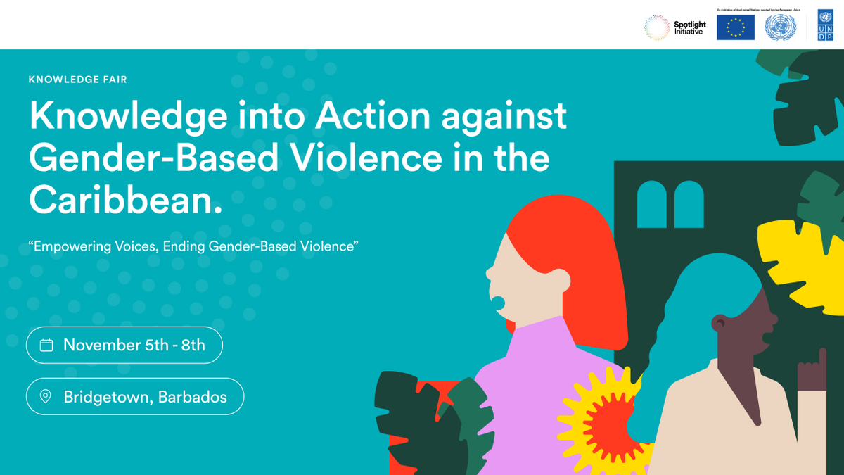 PNUDLAC's tweet photo. 🎙️Addressing gender-based violence in the Caribbean requires an approach that takes into account the regional context.
More at our face-to-face event "The Knowledge Fair": https://t.co/qUxlOxsz4p
🗓️ 05 NOV
⌚️ 6 pm (Barbados)
📺 Watch the opening #live1 https://t.co/VvFPgRxnmP