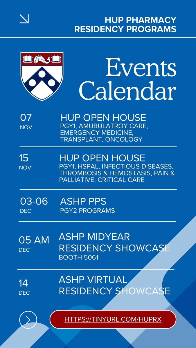 We have a packed recruitment season ahead, which means plenty of opportunities to learn more about our program! A lot of changes coming to our program so please attend these sessions to hear about them! 

And a reminder to register for our open house! buff.ly/45QaKWx