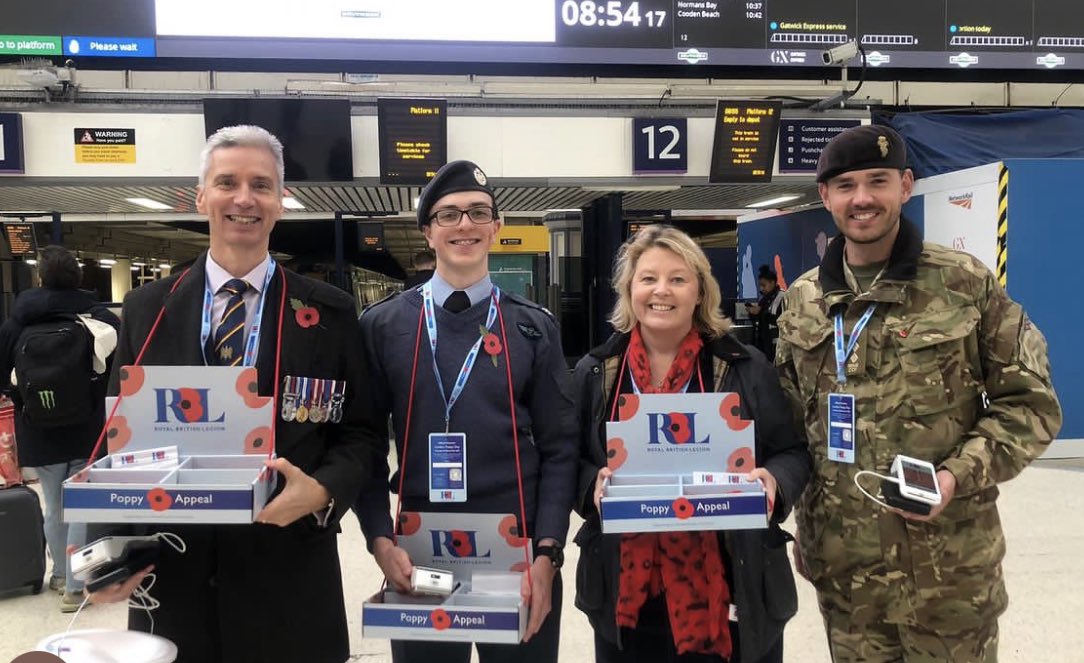 RoyalRussellCCF's tweet photo. We love supporting @PoppyLegion on #londonpoppyday. This year at Victoria, we alone, raised over £26,000 in one day for our hero’s - past, present and future.

Thanks to our supporters for the snacks and warm drinks!

We will remember them!
@Official_REME @aircadets @ArmyCadetsUK https://t.co/gqufBtN8mr