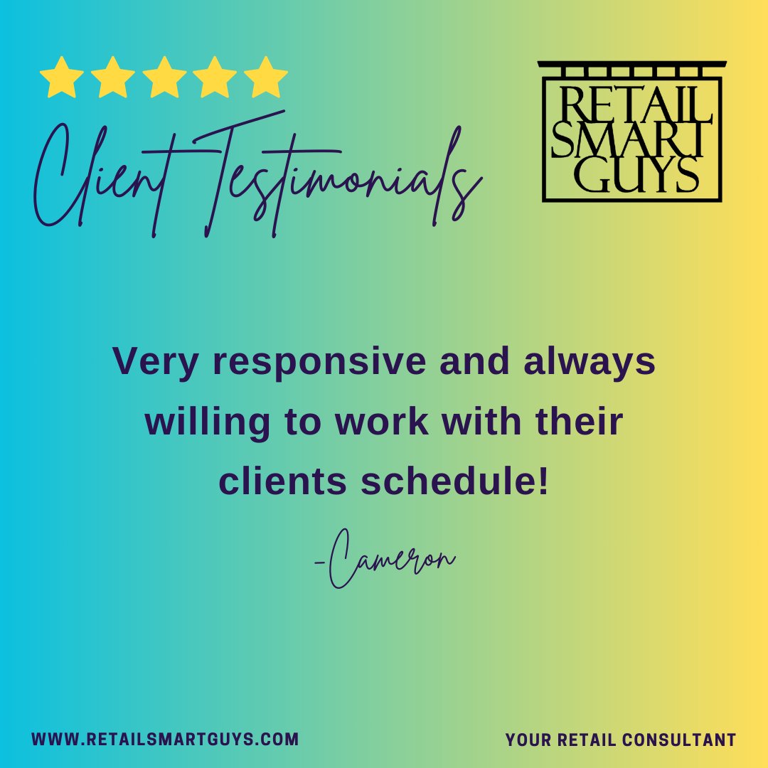 We're grateful for your amazing support! Your business means the world to us, and we're excited to keep serving you for years to come. With #RetailSmartGuys by your side, we've got all your retail needs covered. 

#RetailServices #ClientFeedback #HappyClient