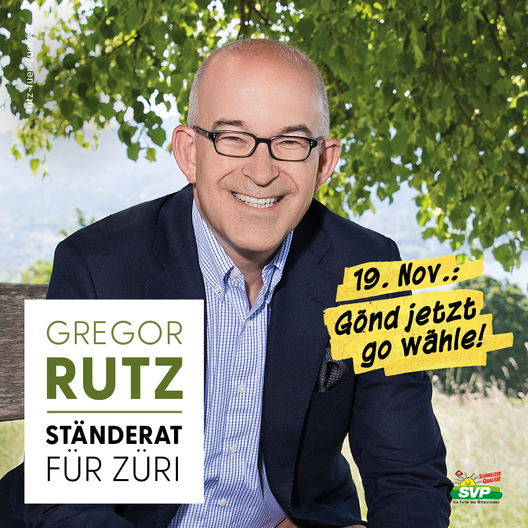 ✉️Gregor Rutz in den Ständerat! Die Wahlunterlagen sind schon im Briefkasten oder auf dem Weg. Nun gilt es zwei linke Ständeratssitze zu verhindern und Gregor Rutz auf den Wahlzettel zu schreiben.

✍️Jede Stimme zählt.

#WahlCH23