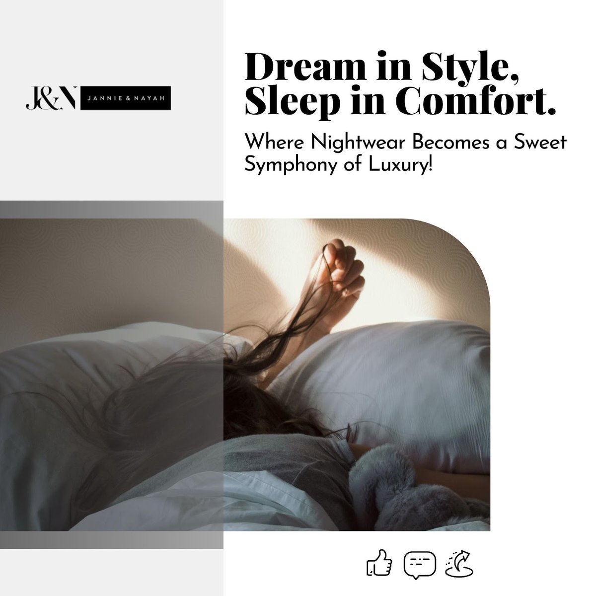 🌙✨Dream in Style, Sleep in Comfort: Where Nightwear Becomes a Sweet Symphony of Luxury!
----
Shop here: jannienayah.com  
.
#NightwearForWomen #WomensFashion #SleepwearGoals #ElegantLoungewear #FrontDesign