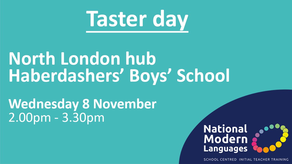 Calling all #futurelanguageteachers! Join us at our North London hub @habsboys school for our upcoming taster day to explore our teacher training courses. Take the first step towards your teaching career and book your place: tinyurl.com/f4hcb3px #teachlanguages #teachinlondon