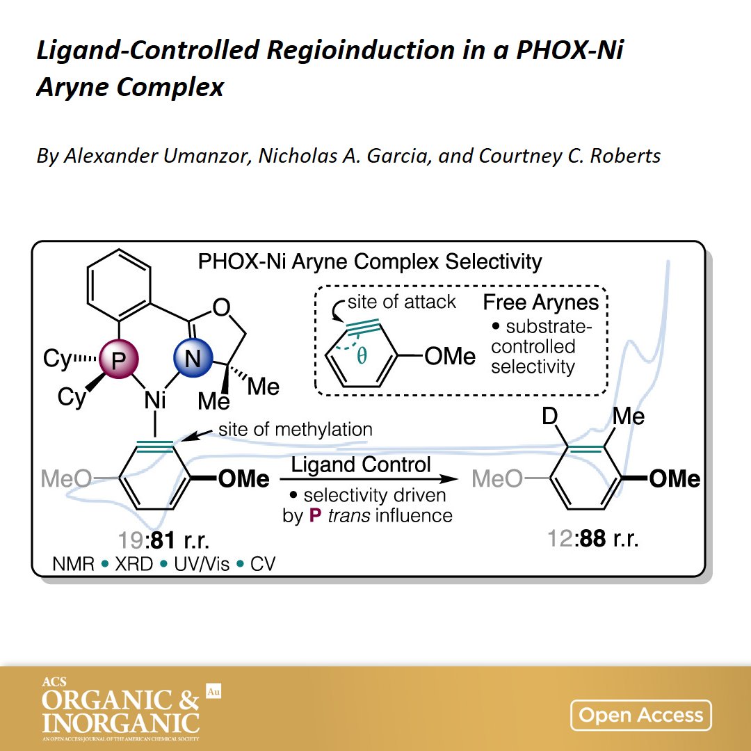 J Org Chem/Org Lett (@joc_ol) on Twitter photo Ligand-Controlled Regioinduction in a PHOX-Ni Aryne Complex
By Alexander Umanzor, Nicholas Garcia &Courtney Roberts @CortnieRoberts <a href="/robertsgroupumn/">Roberts Group at UMN</a> <a href="/UMNews/">University of Minnesota</a>
🔓 Open access in ACS Organic & Inorganic Au 👉 go.acs.org/6M7 Ligand-Controlled Regioinduction in a PHOX-Ni Aryne Complex
By Alexander Umanzor, Nicholas Garcia &Courtney Roberts @CortnieRoberts <a href="/robertsgroupumn/">Roberts Group at UMN</a> <a href="/UMNews/">University of Minnesota</a>
🔓 Open access in ACS Organic & Inorganic Au 👉 go.acs.org/6M7