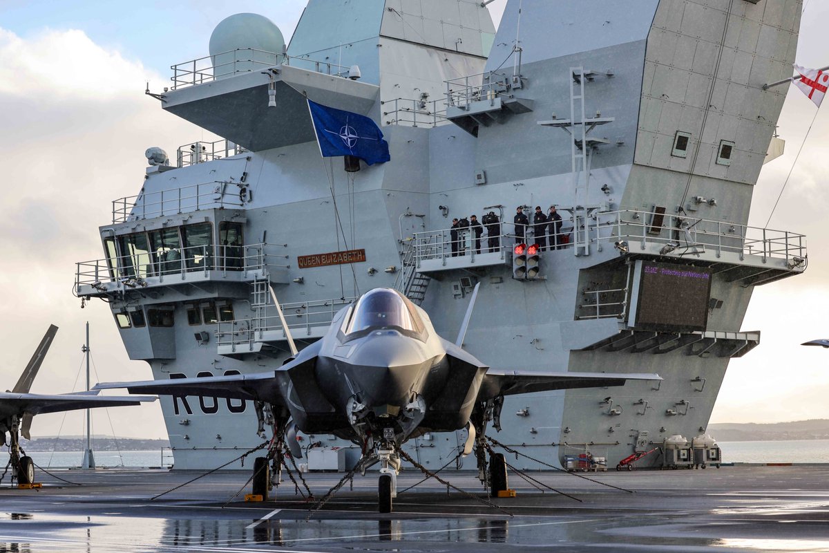 The UK Carrier Strike Group is off to work with <a href="/NATO/">NATO</a> allies as part of #NeptuneStrike delivering enhanced Vigilance Activity.

We look forward to seeing you there <a href="/STRIKFORNATO/">STRIKFORNATO</a> 👋

#UKCSG23 #StrongerTogether