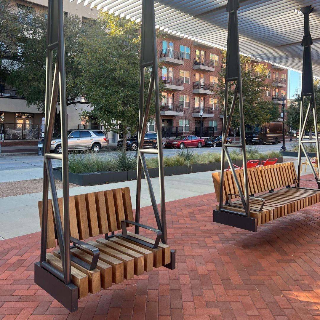 Downtown Dallas Parks Conservancy (@dtndallasparks) on Twitter photo The West End Square porch swings are back! After re-engineering the swings to increase durability, this beloved amenity has returned to the Record Street side of the park. Huge thanks to the support of <a href="/DowntownDallas/">Downtown Dallas, Inc.</a>'s matching grant program to help make the return happen. The West End Square porch swings are back! After re-engineering the swings to increase durability, this beloved amenity has returned to the Record Street side of the park. Huge thanks to the support of <a href="/DowntownDallas/">Downtown Dallas, Inc.</a>'s matching grant program to help make the return happen.