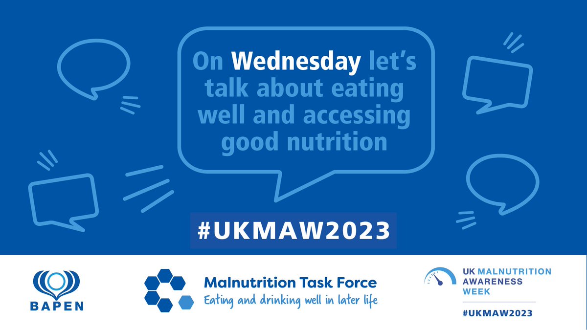 Today, we're talking all about access to good nutrition. Making sure that everyone - in particular people at greater risk of malnutrition - gets the nutrition and support they need, when they need it, is everybody’s business. Join the #UKMAW2023 conversation.