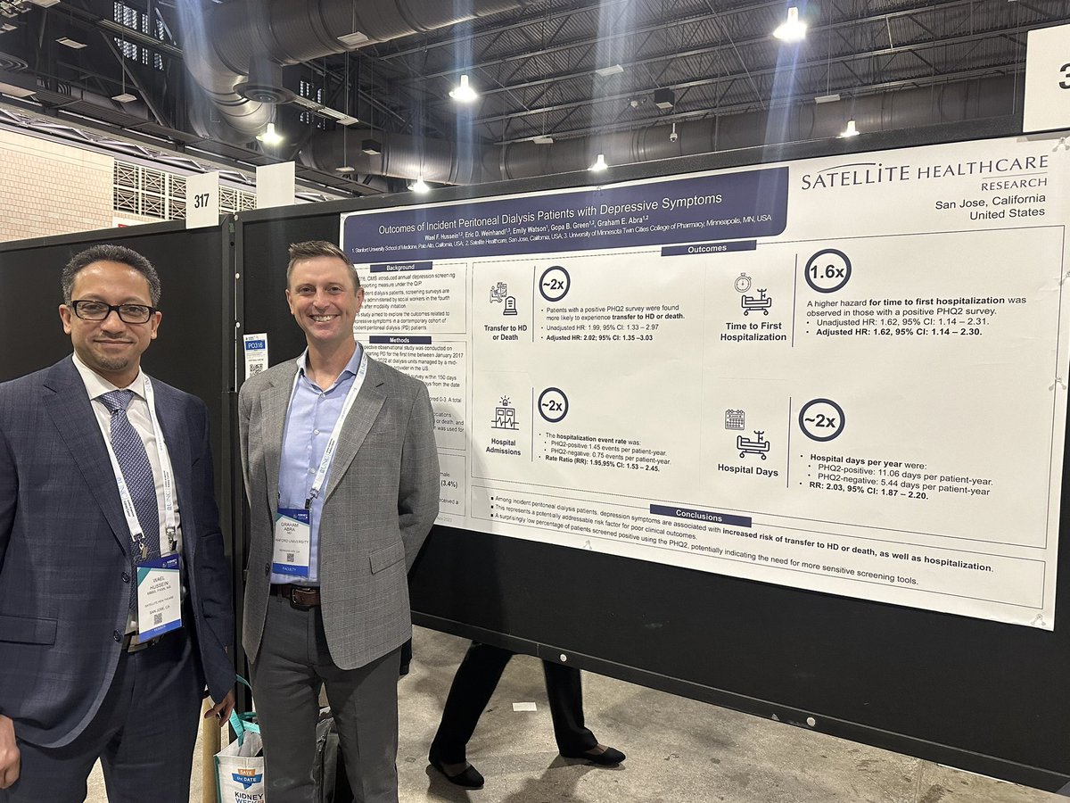 Graham Abra, MD (@grahamabra) on Twitter photo Do depressive symptoms associate with poor outcomes in incident PD pts?
<a href="/Teknofiliac/">Wael Hussein</a> led a team that took a look in 2,215 pts at a mid-sized dialysis provider who completed the PHQ2 depression screening tool #KidneyWk Do depressive symptoms associate with poor outcomes in incident PD pts?
<a href="/Teknofiliac/">Wael Hussein</a> led a team that took a look in 2,215 pts at a mid-sized dialysis provider who completed the PHQ2 depression screening tool #KidneyWk