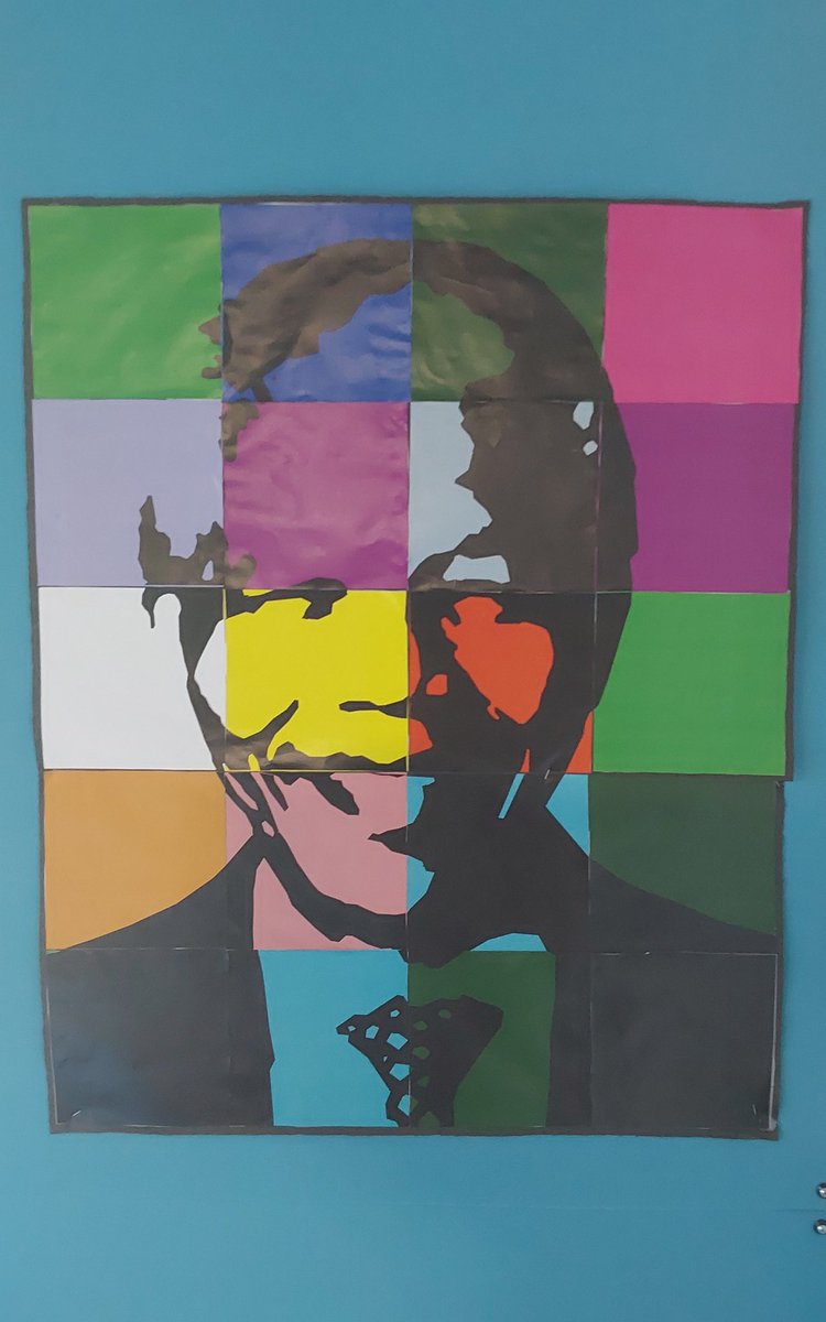 As part of #BlackHistoryMonth Y8 created a collage of #NelsonMandela using #GoogleDraw