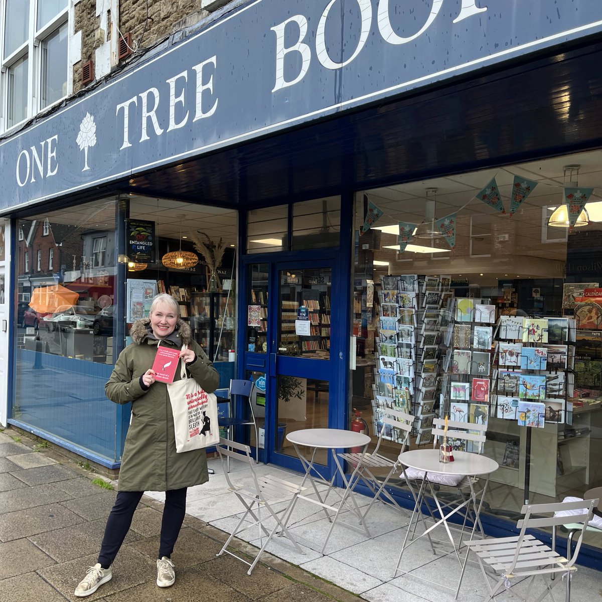 Delighted to be back in Austen country, visiting the gorgeous One Tree Books in Petersfield #MissAustenInvestigates #Indiebookshops