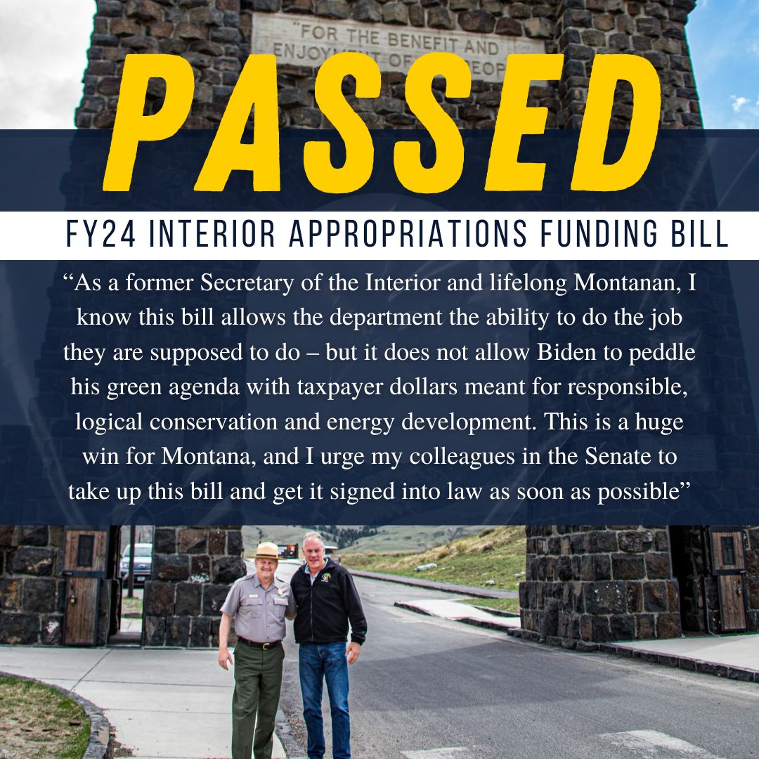 The Interior funding bill uses the power of the purse to get rid of bad policy and fund investments in public lands. It claws back regulations making gas, heating and electricity more expensive, gives locals a voice in federal land management & finally delists the grizzly bear.