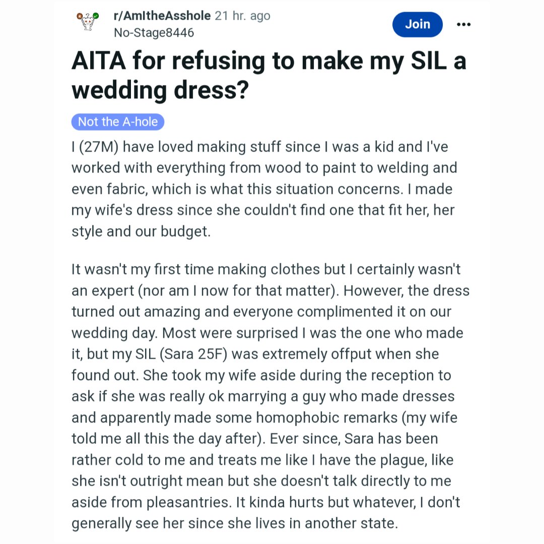 ProfPincushion's tweet photo. I'm always under the opinion that you're never obligated to sew anything for anyone. Especially when it comes to something like a wedding dress. Money doesn't really sway my opinion-- I have to really like you to want to undertake all that. 😇 https://t.co/1RiUQXchFF