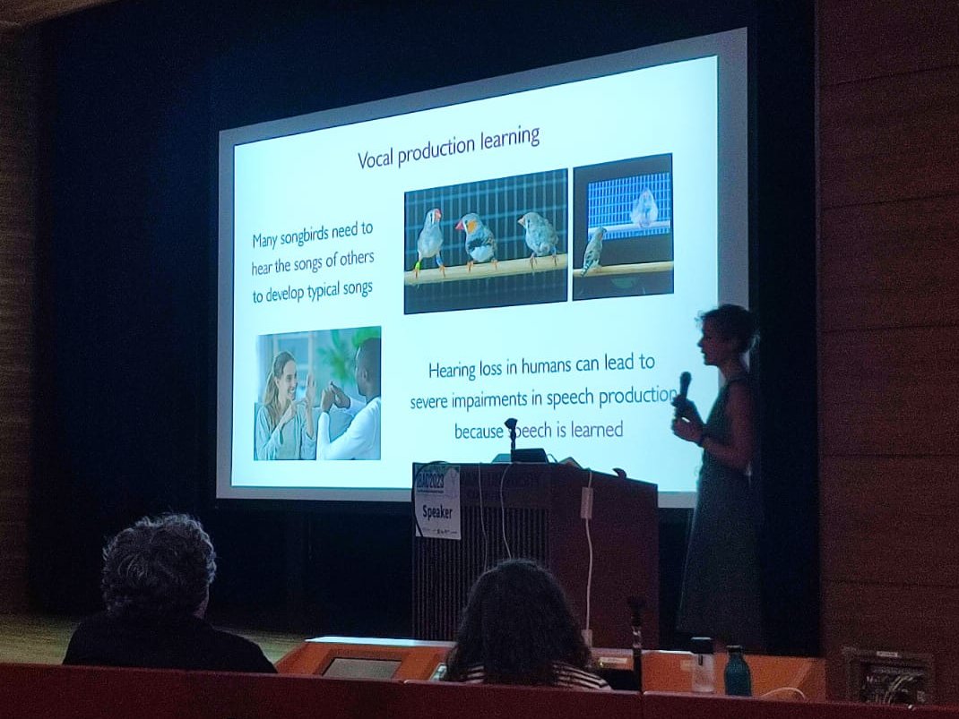 DDL_Laboratoire's tweet photo. 🎤 @AitanaArasco &amp; Kasia Pisanski ont présenté leurs travaux sur la variation culturelle des vocalisations non-verbales humaines &amp; leur acquisition lors du XXVⅢ International Bioacoustics Congress à Hokkaido University. 🌍🗣 #IBAC2023 

Plus d'infos ici : https://t.co/CmyxAMy72z https://t.co/zEqOPdGoEs
