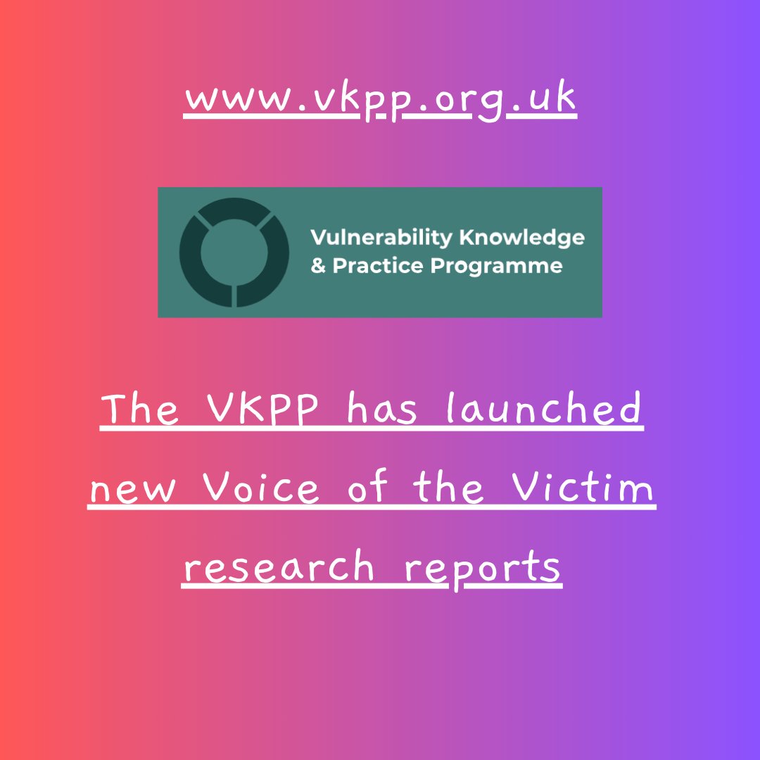 An engaging report from the VKPP on how the police engage with victims and survivors to improve the design of services. The more our statutory services can integrate the voices of survivors into design, the better the outcomes will be. Read it here: tinyurl.com/4k67jwka