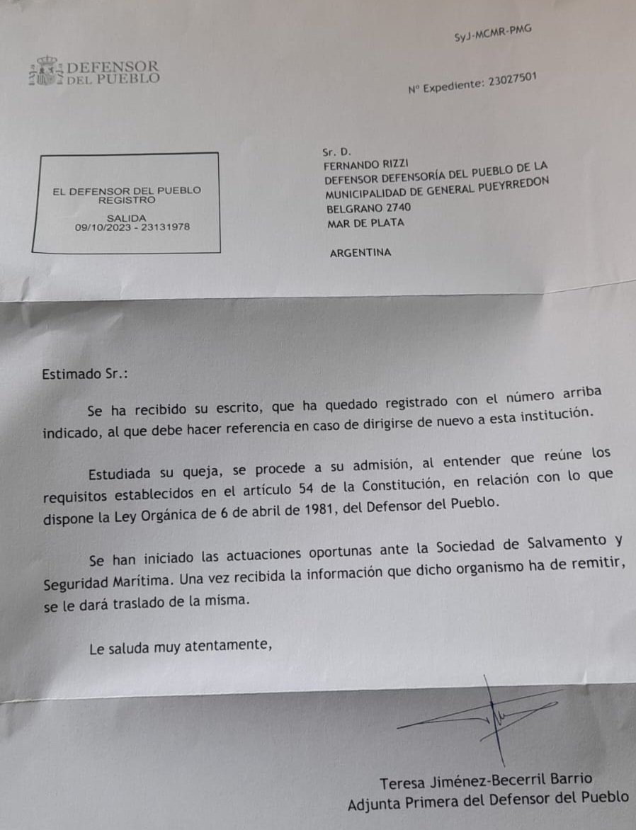 fernandorizzi1's tweet image. A pedido de @DefensorMGP , el Defensor del Pueblo de España decidió intervenir en el caso de la desaparición de Emmanuel y Maximiliano en Málaga el 27 de agosto pasado.