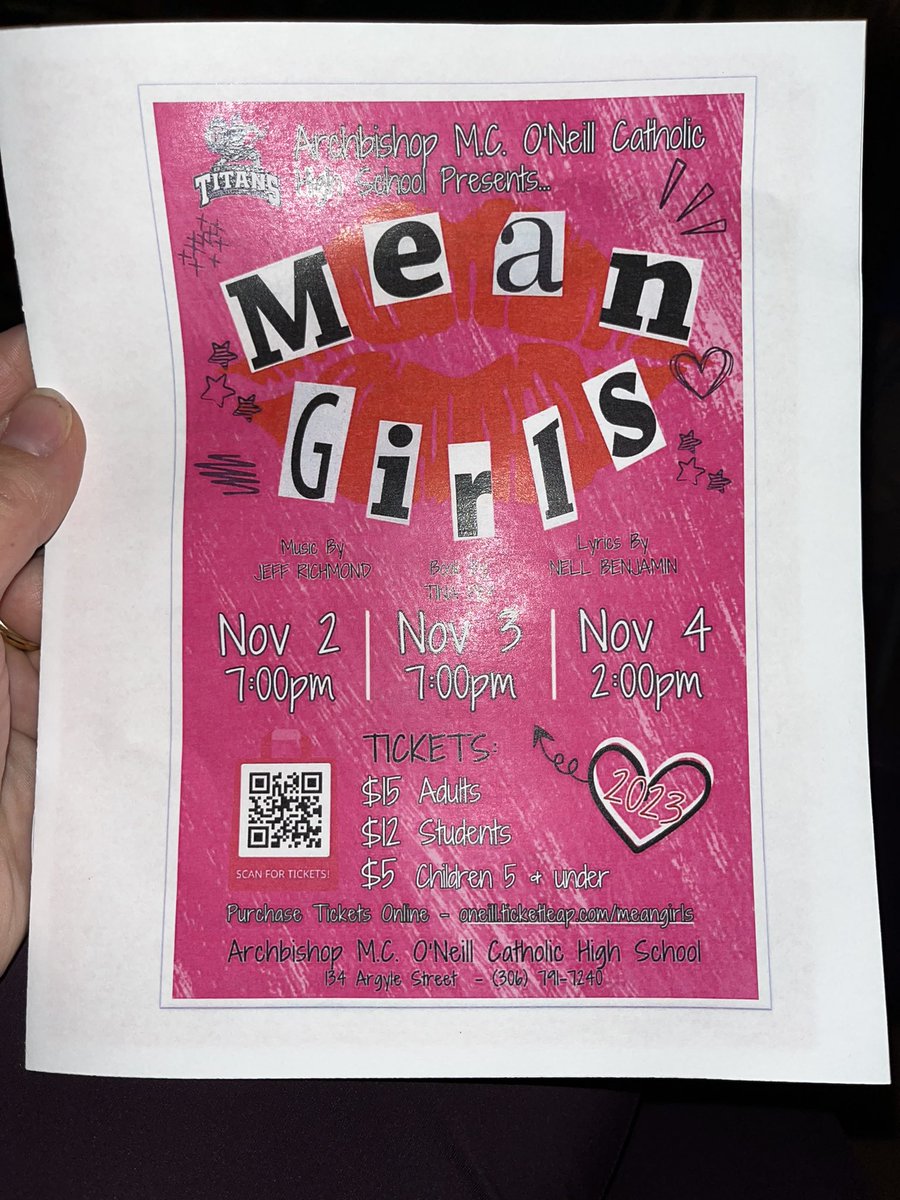 Thanks to the staff and students @oneilltitans for putting on an incredible performance of “Mean Girls” last night. The amount of time, commitment and fun that went into this production was very clear.