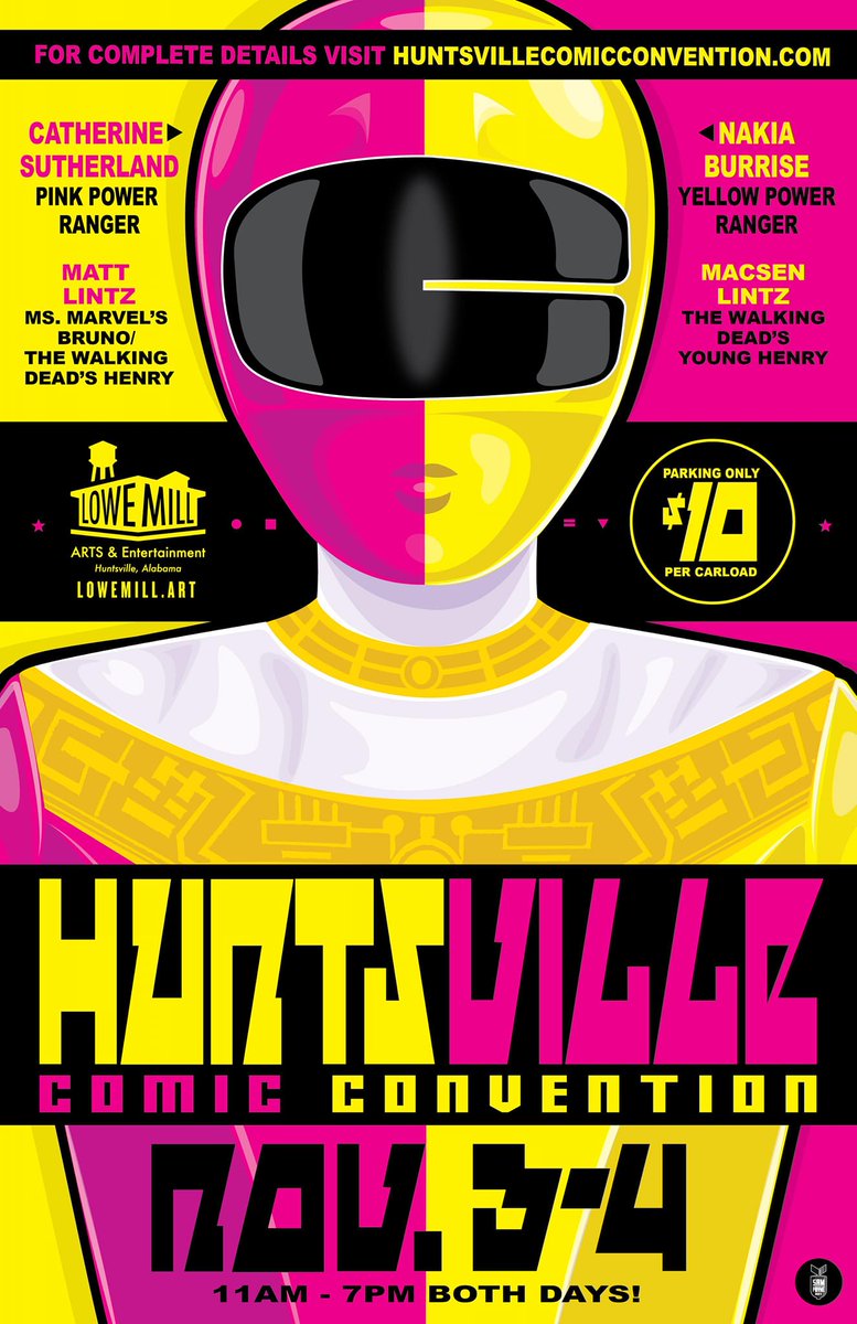 Huntsville Comic Convention opens today! Admission is free, parking is $10.00 per carload.