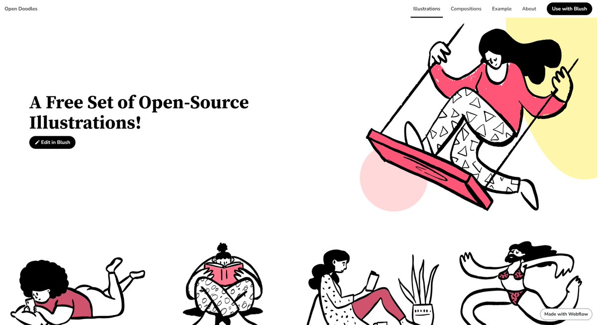 Enhance your landing page or social media promotional content with hand-drawn illustrations.

1. Scribbble by <a href="/BrettFromDJ/">Brett</a>
scribbbles.design

2. Open Peeps by <a href="/pablostanley/">Pablo Stanley</a>
openpeeps.com/?ref=lapaninja

2. Open Doodles by <a href="/pablostanley/">Pablo Stanley</a>
opendoodles.com