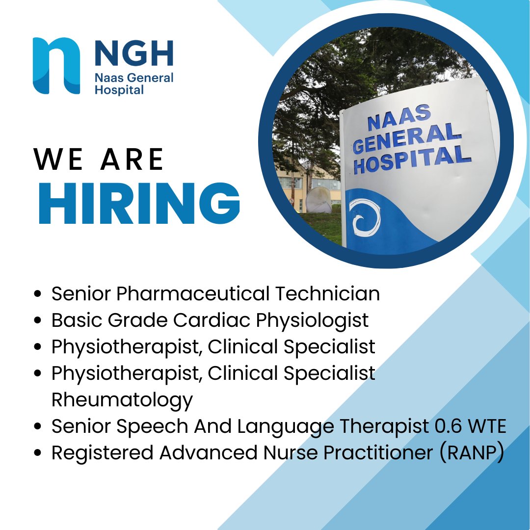 Great opportunities currently available in #healthcarejobs! #NaasGeneralHospital have #vacancies in a number of disciplines across the hospital. For more information and to apply: rezoomo.com/company/naas-g… #jobopportunity #hiring #vacancies #jobfairy #DMHGJobs #opportunities