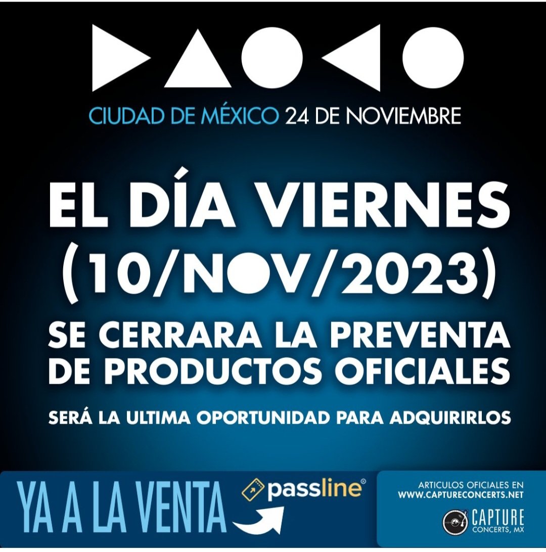 ‼️ Última oportunidad de adquirir mercancía oficial 😱

captureconcerts.net/category/all-p…