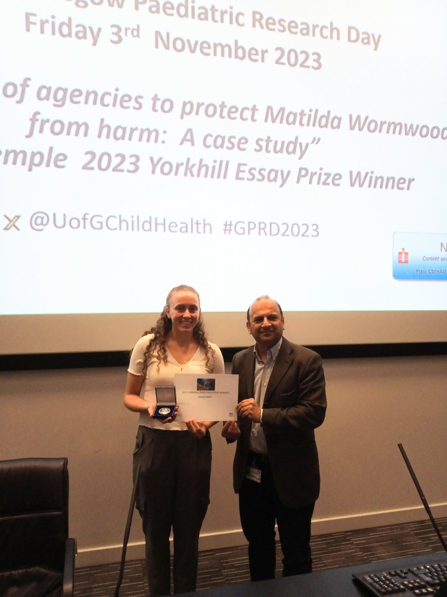GPRD Friday 3rd November 2023
Faisal Ahmed presents Gemma Swann, winner of the 2023 Yorkhill Portfolio Prize, with the Yorkhill Medal