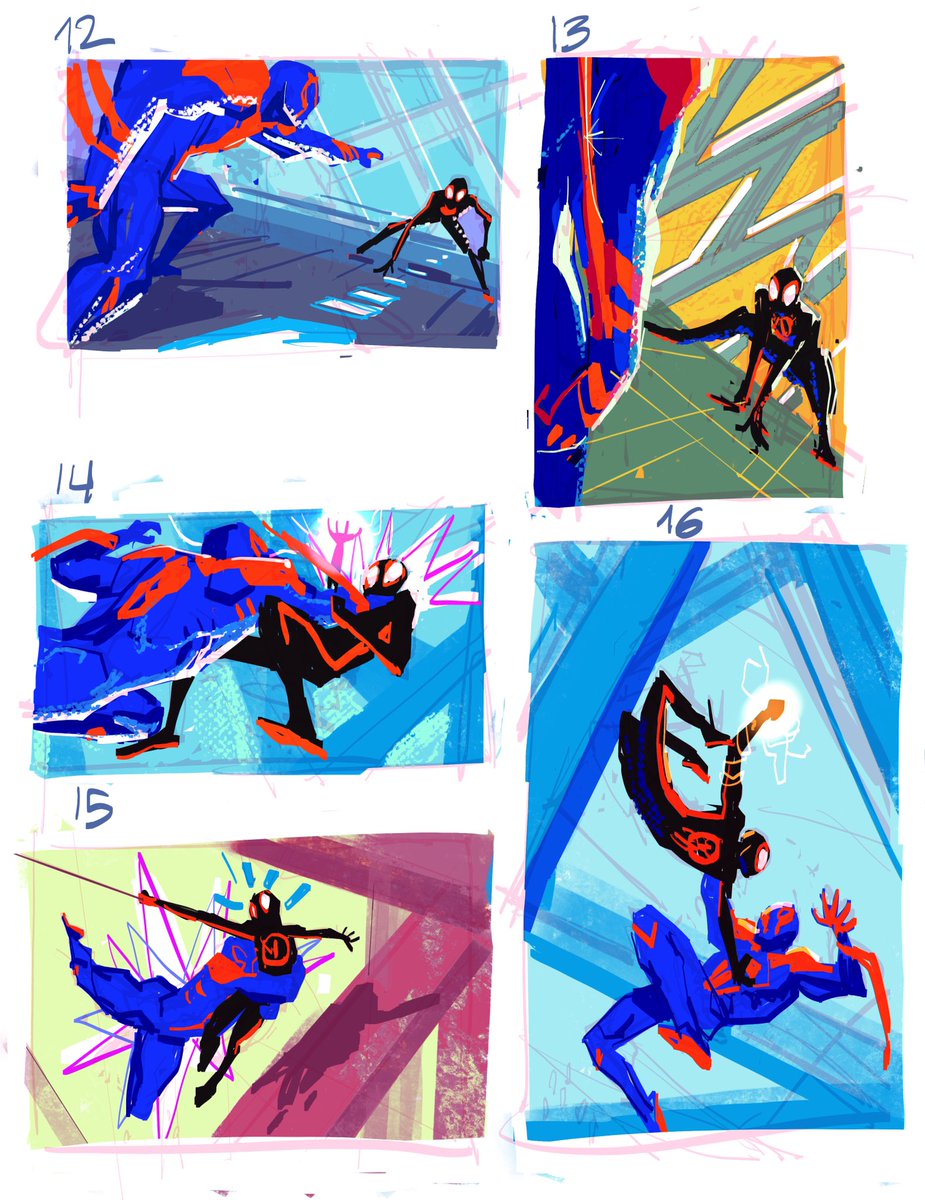 Some of the designs I could do for the Annecy Festival’s print back in 2022. The winner was #16 THE LAST ONE! Good things don’t use to come easily 😅 #spiderverse #spiderman2099 #milesmorales #spidermanacrossthespiderverse #Annecy #sonypicturesanimation