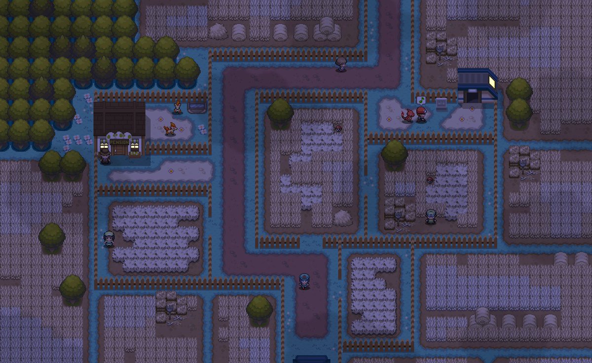 Reds_Chronicles's tweet image. Et voici venir la route 05, revue et corrigée !
Une petite route agricole, pour la suite du jeu !

Tileset de base par @ChesterPey  
Tilesets complémentaires par Aveontrainer et PkmnAlexandrite !
Un grand merci à eux.

#PSDK #fangame