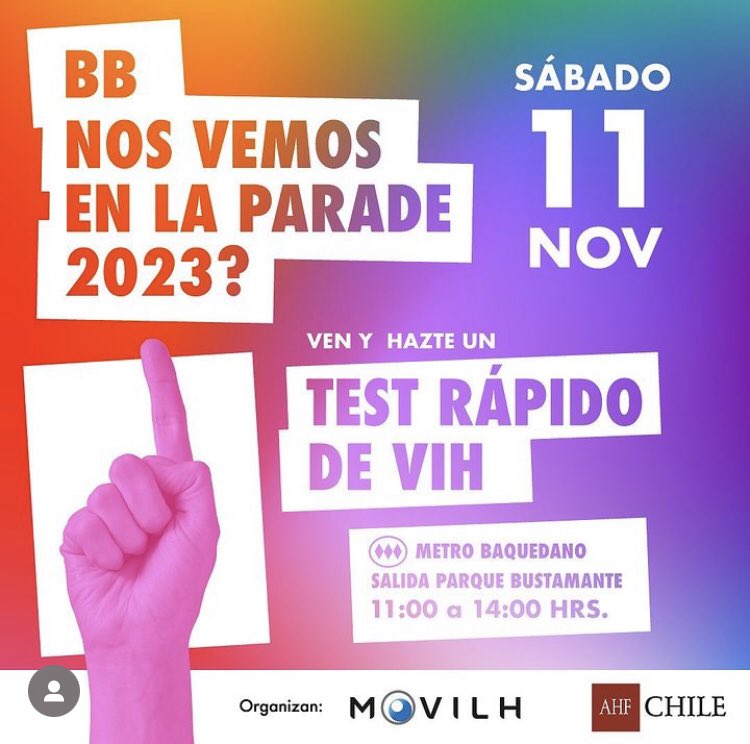 culturaliv3's tweet photo. BB♥️ test rapido de vih @Movilh  #testeate https://t.co/FV9RDCfYFK