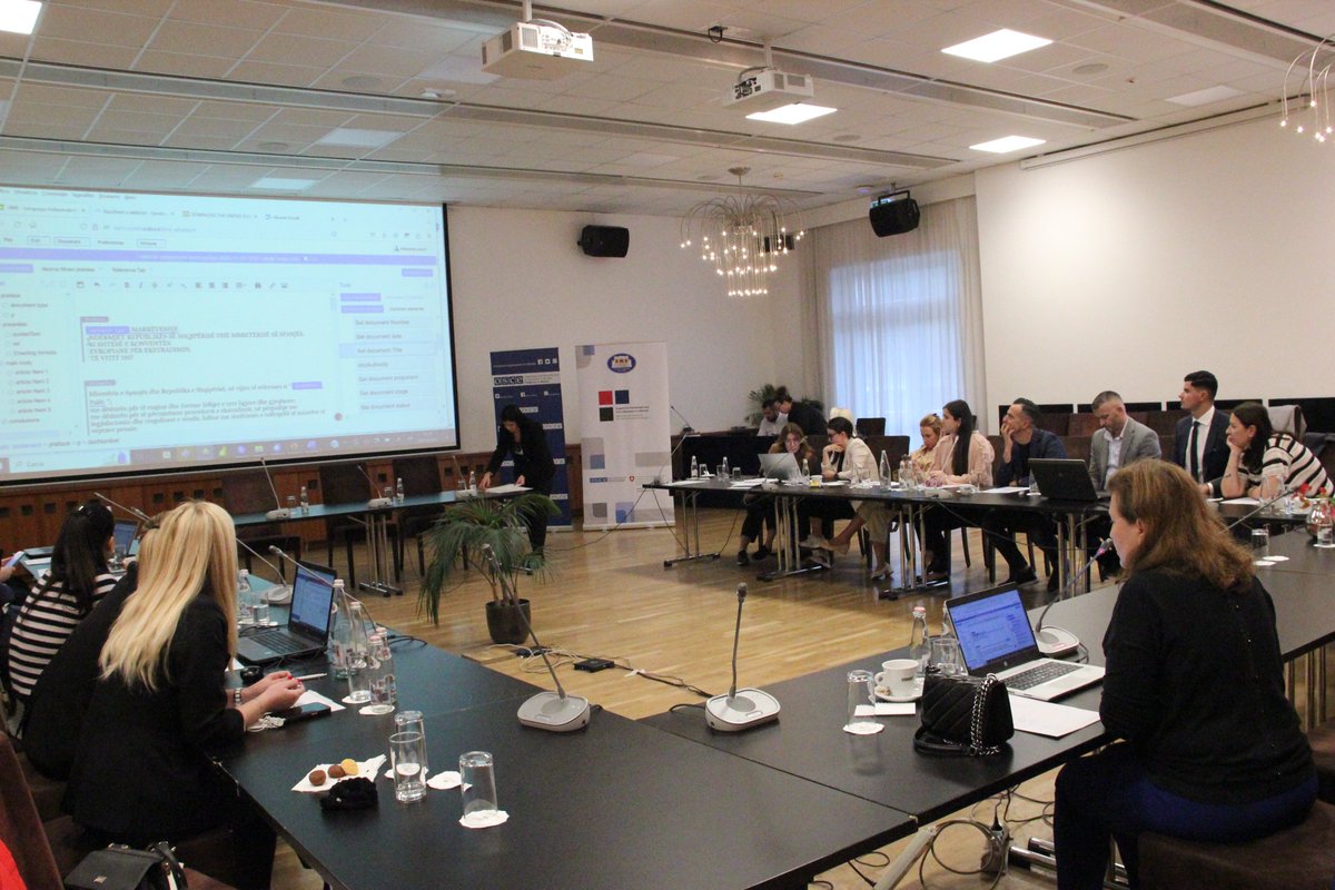 OSCEinAlbania's tweet photo. Supporting 🇦🇱 #parliament develop & implement an #eLegislation system❗️ 3⃣5⃣ Legislative Service staff participated in a 3⃣-day capacity building activity on the use of the LIME Editor of the e-Legislation platform, delivered by Italian expert Prof. Monica Palmirani. https://t.co/PSuAq7f84v