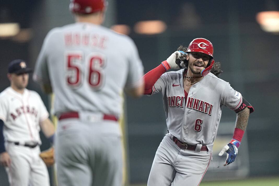 FullCountMLB's tweet photo. The Cincinnati Reds 12-Game Win Streak.

-Matches longest win streak in team history.
-Included the Elly De La Cruz Cycle
-Led by the Baby Reds.

What a time. https://t.co/7WNCnuE0uZ
