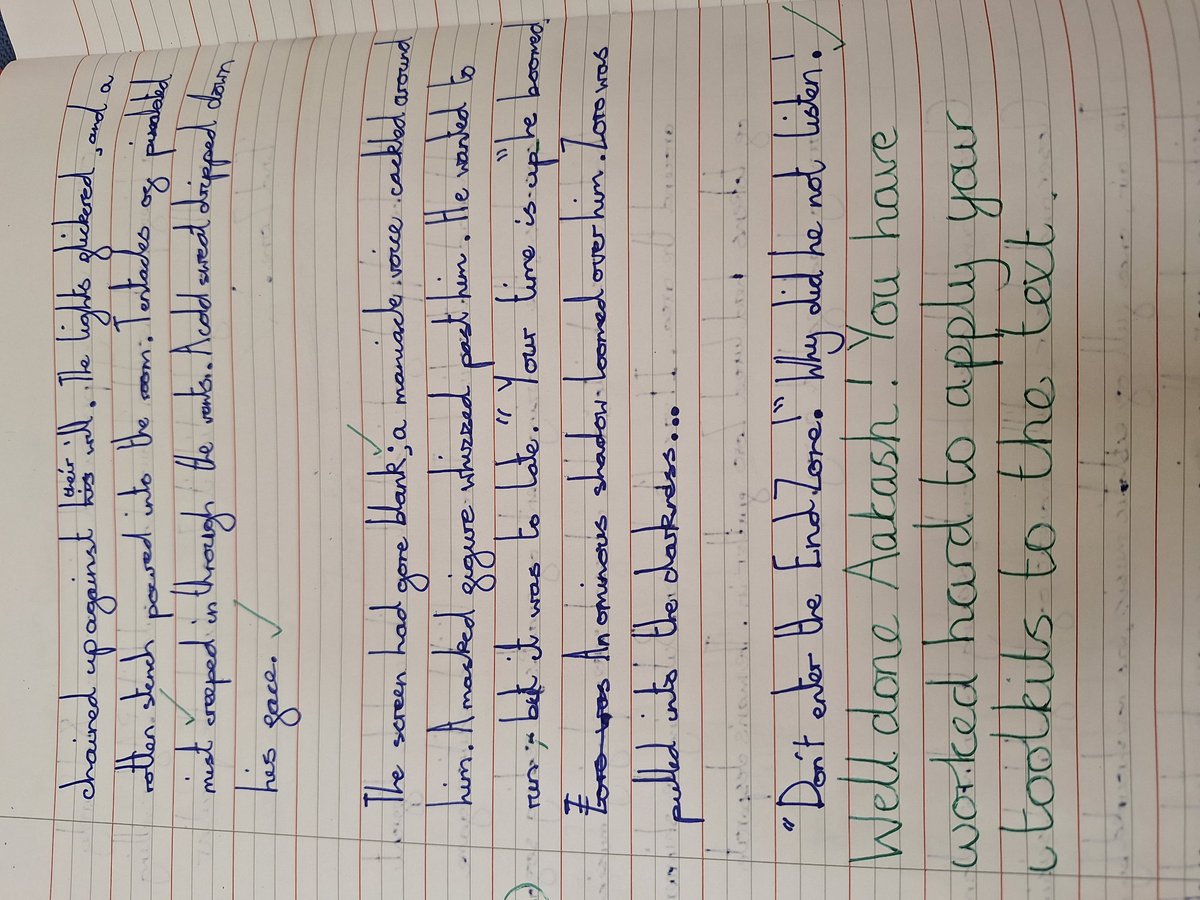 Great example of using poetry to support prose from the Year 6 children at Countess Anne, Herts. 

'Tenticles of pixilated mist crept through the vents.' 

Wow!  Keep doing what you're doing team. 👏💥 @talkforwriting