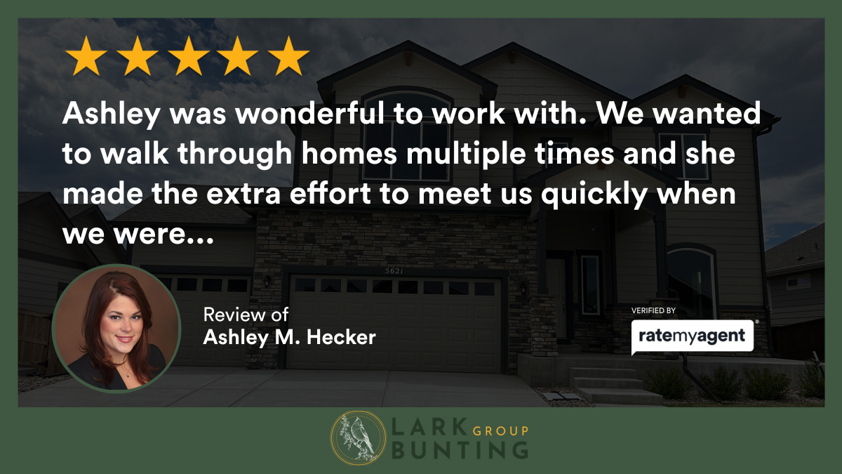 larkbuntingrg's tweet photo. ★★★★★
My latest RateMyAgent review in Loveland.
★★★★★
https://t.co/U4JP3YKKQf

...
#ratemyagent #realestate  #realestatebroker #ResidentRealty #LarkBuntingGroup #larkbuntingrg #buy #sell #NOCO #Colorado

...
Ashley M. Hecker
 EA100093323
Lark Bunting Group
ashley.m... https://t.co/Tgkw6jLR5V