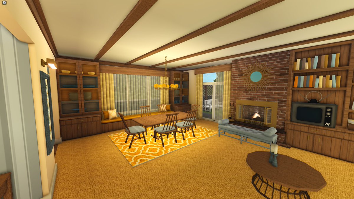 Another mid century interior #bloxburg #bloxburgbuilds