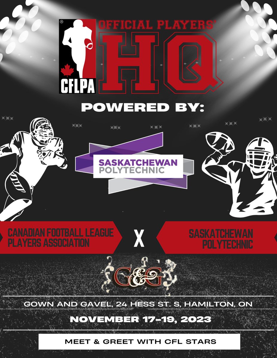 The #TeamCFLPA Players' HQ is a great opportunity for fans to meet and engage with some of their favourite CFL players, both past and present.

This is a free event that is available for people of all ages and invites fans to enjoy autograph signings, games, giveaways, pictures