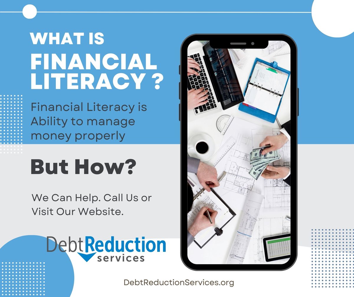Visit our website DebtReductionServices.org or give us a call at 877-688-3328 to speak with one of our certified credit counselors. Understanding financial literacy and debt relief could be just a step away. Call now! #debtconsolidation #financialliteracy #debtrelief