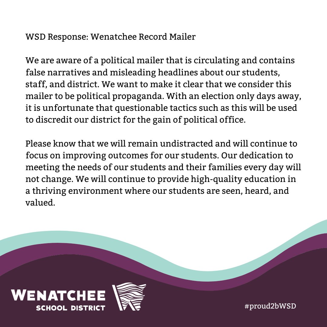 Wenatchee School District tweet media