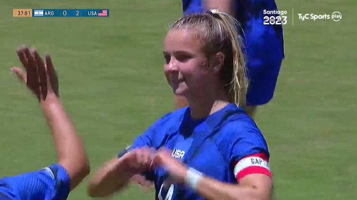TyC Sports Play (@tycsportsplay) on Twitter photo Por ahora, la medalla de bronce 🥉 se le escapa a Argentina 🇦🇷: Estados Unidos 🇺🇸 gana 2-0 y se queda con el tercer lugar del fútbol femenino.
Miralo EN VIVO por play.tycsports.com acá👉bitly.ws/ZkUo
🎙 <a href="/EmiiLentini/">Emiliano Lentini</a> <a href="/MajoLezcano82/">Majo Lezcano</a>
#PanamericanosEnTyCSports Por ahora, la medalla de bronce 🥉 se le escapa a Argentina 🇦🇷: Estados Unidos 🇺🇸 gana 2-0 y se queda con el tercer lugar del fútbol femenino.
Miralo EN VIVO por play.tycsports.com acá👉bitly.ws/ZkUo
🎙 <a href="/EmiiLentini/">Emiliano Lentini</a> <a href="/MajoLezcano82/">Majo Lezcano</a>
#PanamericanosEnTyCSports
