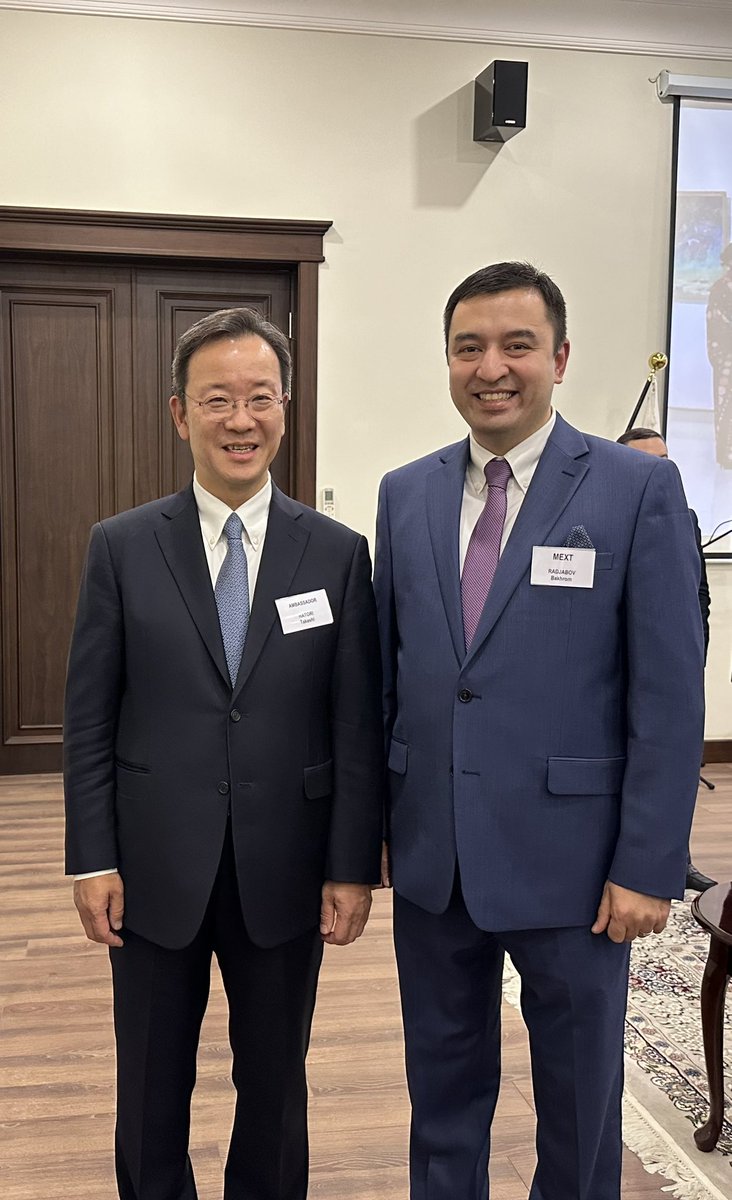 With the ambassador of Japan 🇯🇵 to Uzbekistan 🇺🇿 Mr. Hatori Takashi at the Uzbekistan Japan Universities Alumnus networking event
